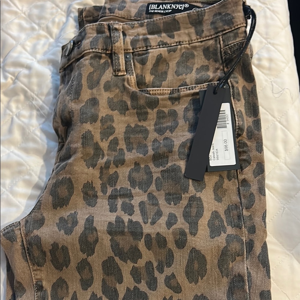 Blank NYC Brown Leopard Print Skinny Jeans